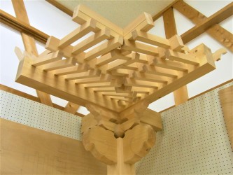 令和3年度の卒業研究(寺社屋根模型)